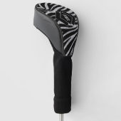 Mod Zebra Print Mit Monogramm Golf Headcover (angewinkelt)