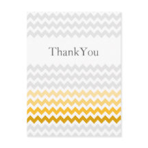 Mod Zickzack, gelb und grau Ombre Vielen Dank