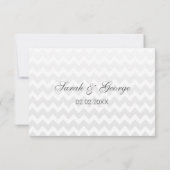 Mod Zickzack grau Ombre wedding rsvp 3.5 x 5 Karte (Rückseite)