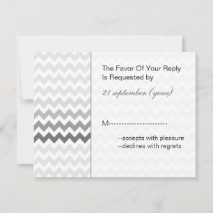 Mod Zickzack grau Ombre wedding rsvp Karte