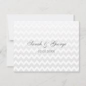 Mod Zickzack grau Ombre wedding rsvp Karte (Rückseite)