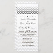 Mod Zickzack graues Ombre-Hochzeitsprogramm Programm (Vorne/Hinten)
