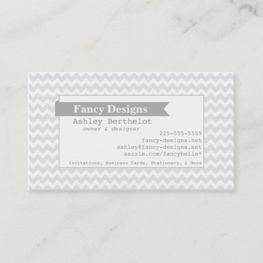 Mod-Zickzack Streifen Visitenkarte (Vorderseite)