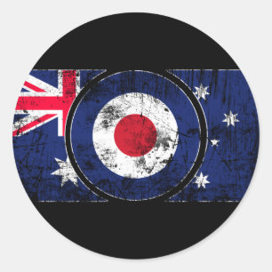 Mod-Ziel-Mod-Australien-Ziel-Roller Runder Aufkleber