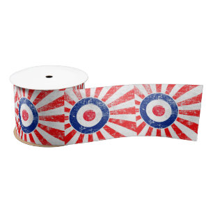 Mod-Ziel-Mod USA-ZielGrunge Roundel Satinband