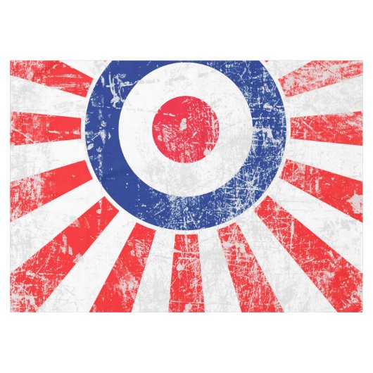 Mod-Ziel-Mod USA-ZielGrunge Roundel Tischdecke (Vorderseite (Horizontal))