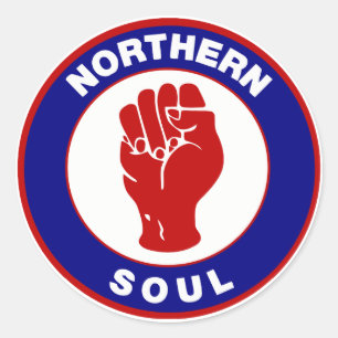 Mod-Zieldesign für Northern Soul Runder Aufkleber