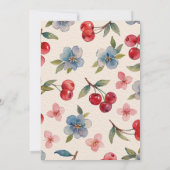 Moda Coquette Cherry en una gran ducha de novia Einladung (Rückseite)