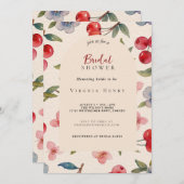 Moda Coquette Cherry en una gran ducha de novia Einladung (Vorne/Hinten)