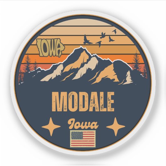 Modale, Iowa Aufkleber (Vorderseite)