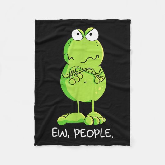 Modartis Grumpy Ew People Frog Erklärung Sarcastic Fleecedecke (Vorderseite)