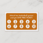 Modbasketball-Loyalitätskarte Treuekarte (Rückseite)