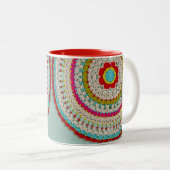 ModblumenMandala 11 Unze Zwei-Ton Tasse (VorderseiteRechts)
