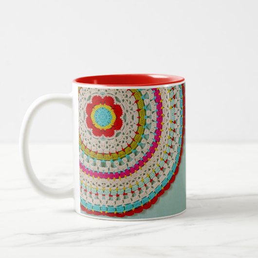 ModblumenMandala 11 Unze Zwei-Ton Tasse (Links)