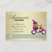 Mode-Accessoire-Geldbeutel-Schmuck-blaues Gold 2 Visitenkarte (Rückseite)