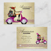 Mode-Accessoire-Geldbeutel-Schmuck-Rosa-Gold 2 Visitenkarte (Vorne/Hinten)