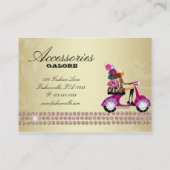 Mode-Accessoire-Geldbeutel-Schmuck-Rosa-Gold 2 Visitenkarte (Rückseite)