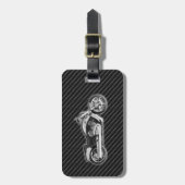Mode-Accessoire Kohlenstoff Harley Motorrad-3D Gepäckanhänger (Vorderseite vertikal)