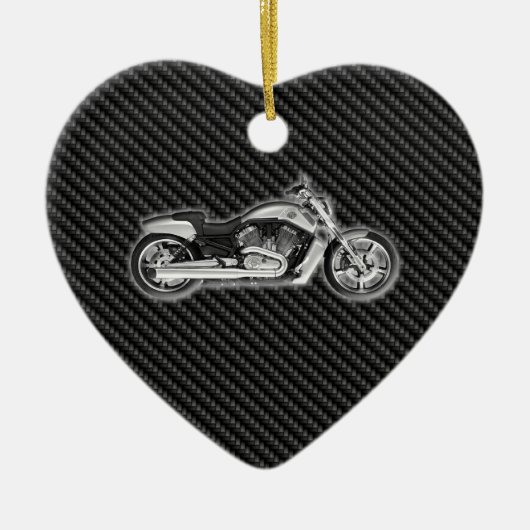 Mode-Accessoire Kohlenstoff Harley Motorrad-3D Keramik Ornament (Vorne)