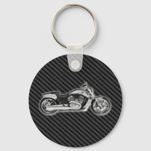 Mode-Accessoire Kohlenstoff Harley Motorrad-3D Schlüsselanhänger