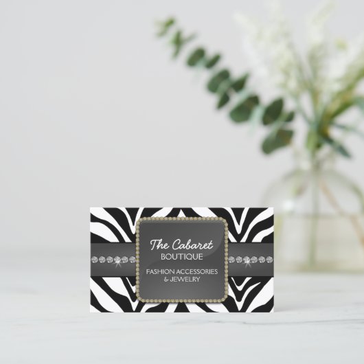 Mode-Accessoire u. Schmuck Visitenkarte (Stehend Vorderseite)