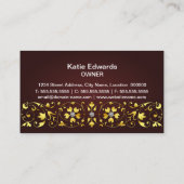 Mode-Accessoire und Schmuck Visitenkarte (Rückseite)