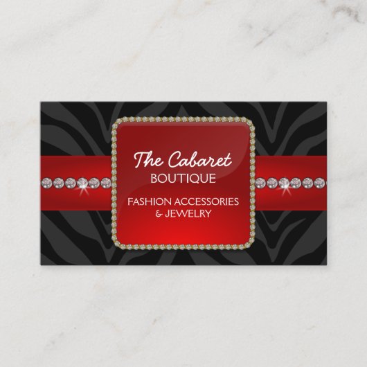 Mode-Accessoire und Schmuck Visitenkarte (Vorderseite)