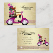 Mode Accessoires Purses Schmuck Pink Gold Visitenkarte (Vorne/Hinten)