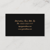 Mode-Accessoires & Schmuck-Visitenkarte Visitenkarte (Rückseite)