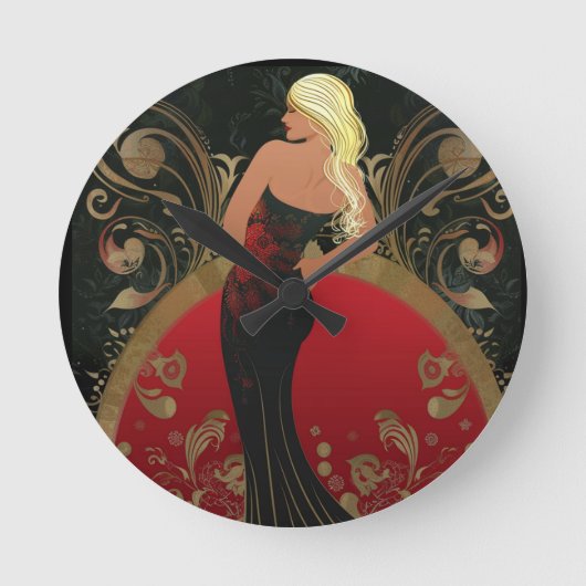 MODE-ÄHNLICH #4 RUNDE WANDUHR (Vorderseite)