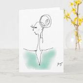 Mode-aquamarine Karte (Gelbe Blume)