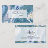 Mode Aquamarine und Lila Agate Wirbel Visitenkarte (Vorne/Hinten)