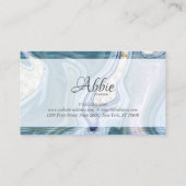 Mode Aquamarine und Lila Agate Wirbel Visitenkarte (Rückseite)