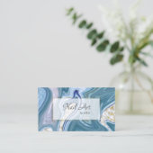 Mode Aquamarine und Lila Agate Wirbel Visitenkarte (Stehend Vorderseite)