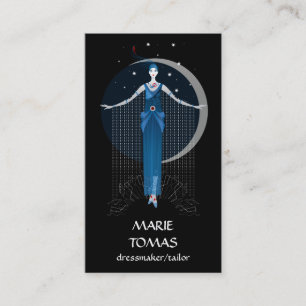 Mode Art Deco elegante stilvolle Illustration Visitenkarte