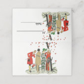 Mode aus den 20er Jahren für die Foxenjagd verklei Platzkarte (Außenseite Aufgefaltet)