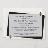 Mode-/Bekleidungsaustausch-Party Vintages Kleidung Einladung (Rückseite)