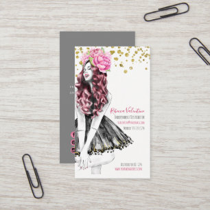 Mode Bekleidungskosmetik Salon Business Card Visitenkarte
