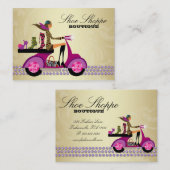 Mode beschuht Geldbeutel-Schmuck-lila Gold Visitenkarte (Vorne/Hinten)