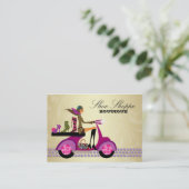 Mode beschuht Geldbeutel-Schmuck-lila Gold Visitenkarte (Stehend Vorderseite)