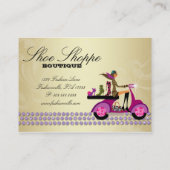 Mode beschuht Geldbeutel-Schmuck-lila Gold Visitenkarte (Rückseite)