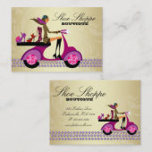 Mode beschuht Schmuck-lila Gold Visitenkarte (Vorne/Hinten)