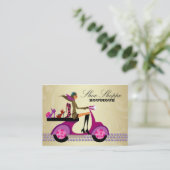 Mode beschuht Schmuck-lila Gold Visitenkarte (Stehend Vorderseite)