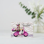 Mode beschuht Schmuckzebra-lila Gold Visitenkarte (Stehend Vorderseite)