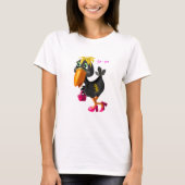 Mode Bird - Malerei - Spaß T-Shirt (Vorderseite)