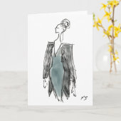 Mode-Blazer-Karte Karte (Gelbe Blume)