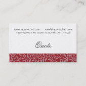 Mode blühte vorbildlichen Posh Mode-Berater Visitenkarte (Rückseite)