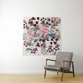 Mode-boho-Illustration mit Rose-Blume und p Wandteppich (Beispiel (Horizontal))