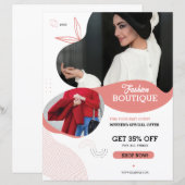 Mode-Boutique-Flugblattvorlage (Vorne/Hinten)
