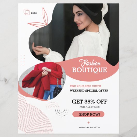 Mode-Boutique-Flugblattvorlage (Vorderseite)